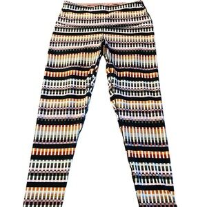 PRANA Women’s Colorful Abstract Geometric pattern Leggings Size Large
